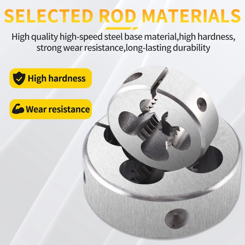

EVROPA TAP HSSE AR-D Round Die UNF 6-40 8-36 10-32 12-28 1/4 Machine Fine Thread Screw Threading Die For Tapping External Thread