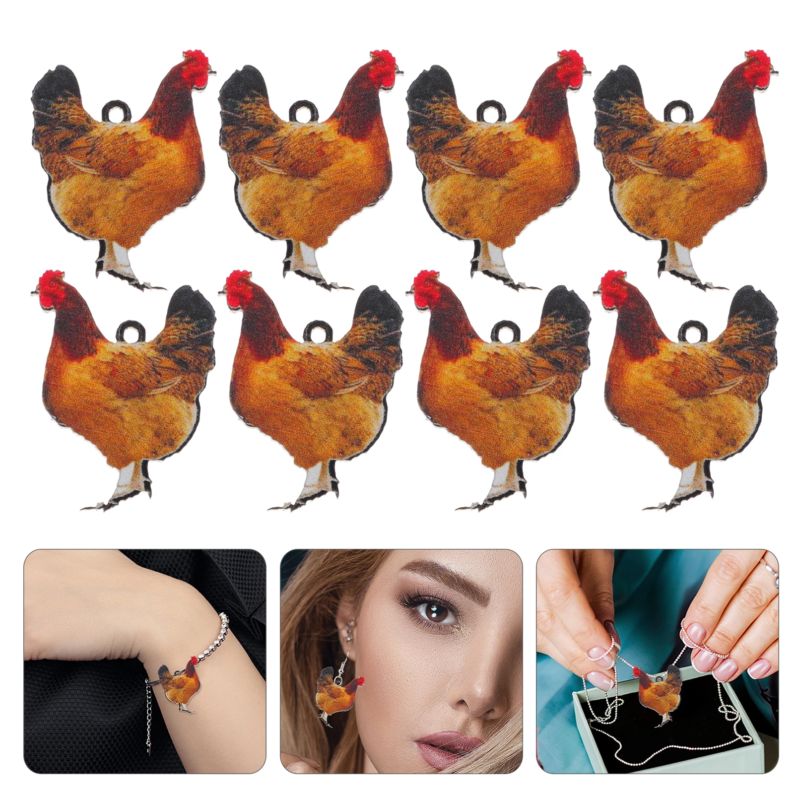 

20pcs Creative Animal For Jewelry Making Cute Supplies Sturdy Acrylic Animal Beads Bracelet Necklace Earring Diy Accessories
