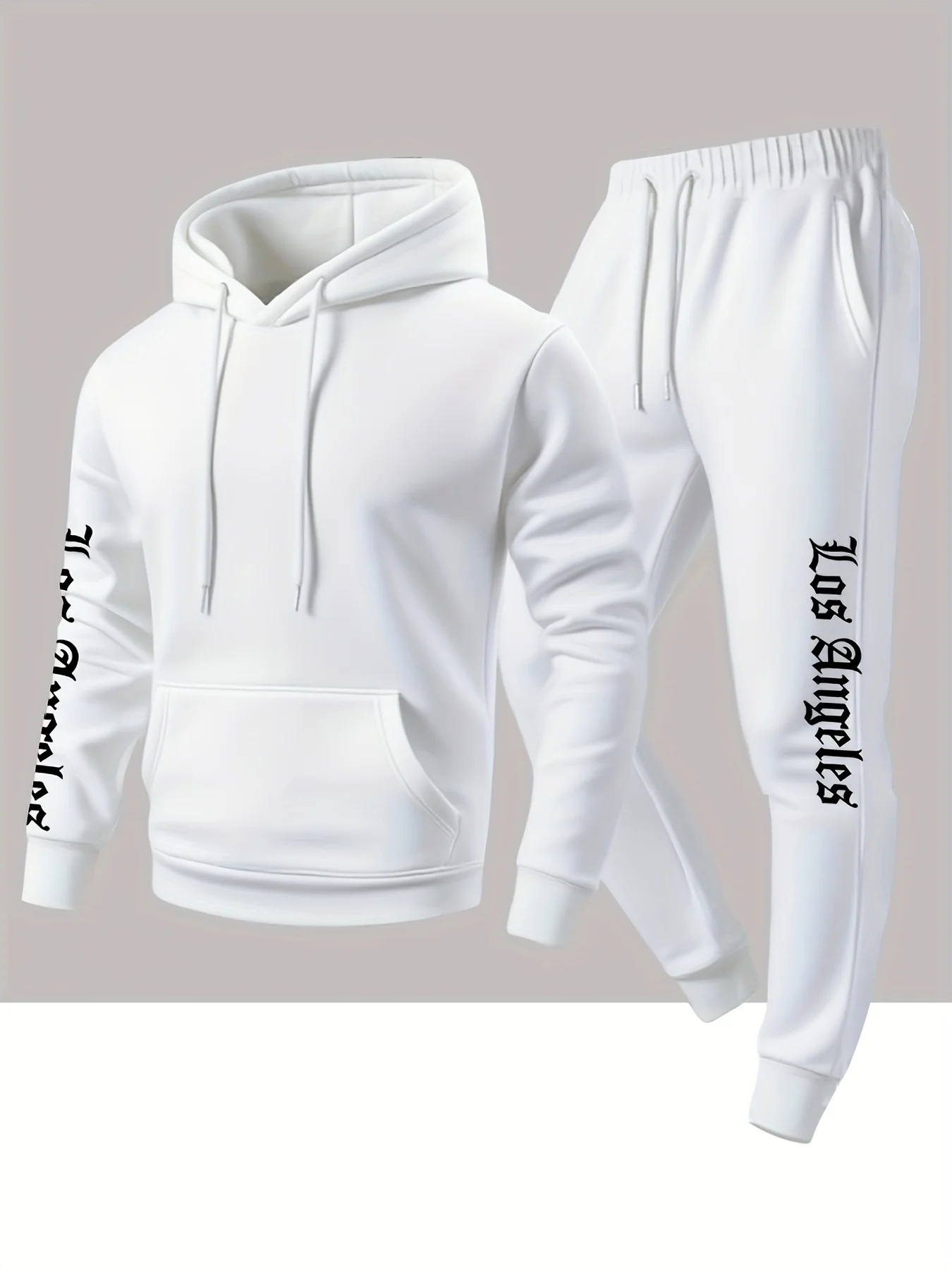 Men Men Hot Sale Graphic Print 2 Piece Tracksuit, Hooded Sweatshirt & Cuffed Joggers, Fashion Casual Sportswear Outfit - Aliexpress Deal