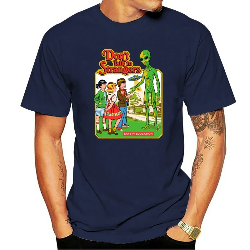 

Stranger Alien Dont Talk To O-Neck Cotton T Shirt Men Casual Short Sleeve Tees Tops High Quality