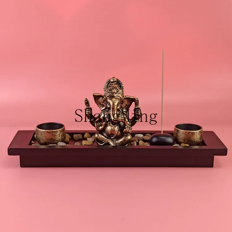 DSA Creative Modern Resin Elephant Trunk Buddha Gifts Jiapin Home Decoration Restaurant Ornaments