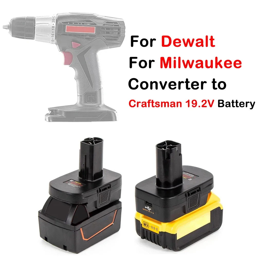 

DM18GL Battery Adapter Converter For Dewalt For Milwaukee 18V 20V Lithium Battery Convert To for Craftsman 19.2V Battery