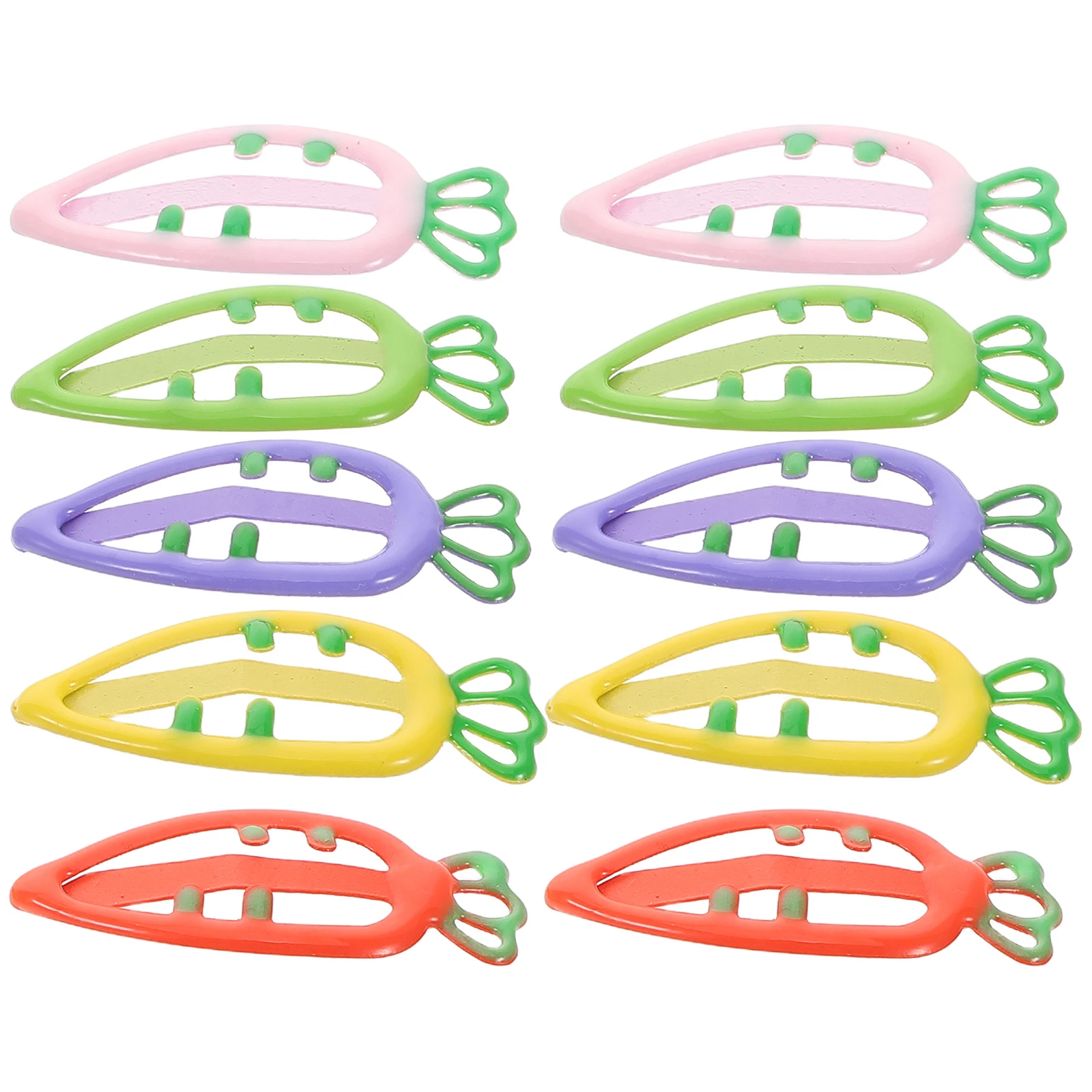 

5 Pairs Children's Hairpin Carrots Cartoon Vegetable Pins Clips Cute Clamps Alloy Barrettes Girl Accessories Baby