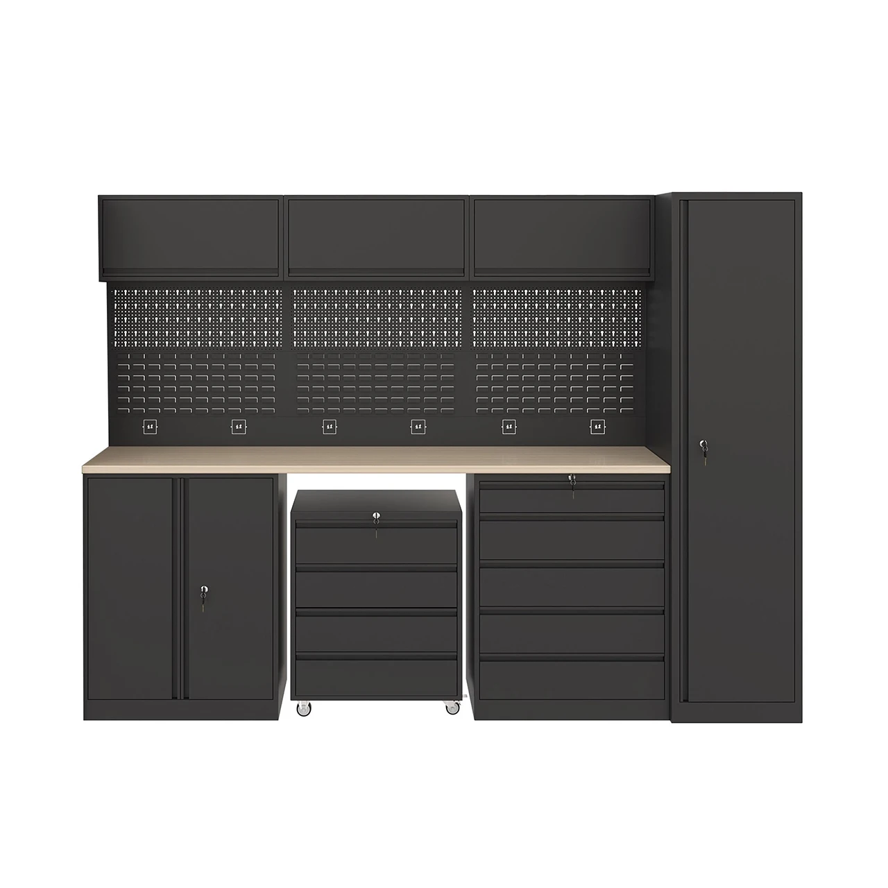 Picture 4: Modular Tool Storage Industrial Grade Cabinet System Complete Workshop Storage with Workbench & Tool Organization