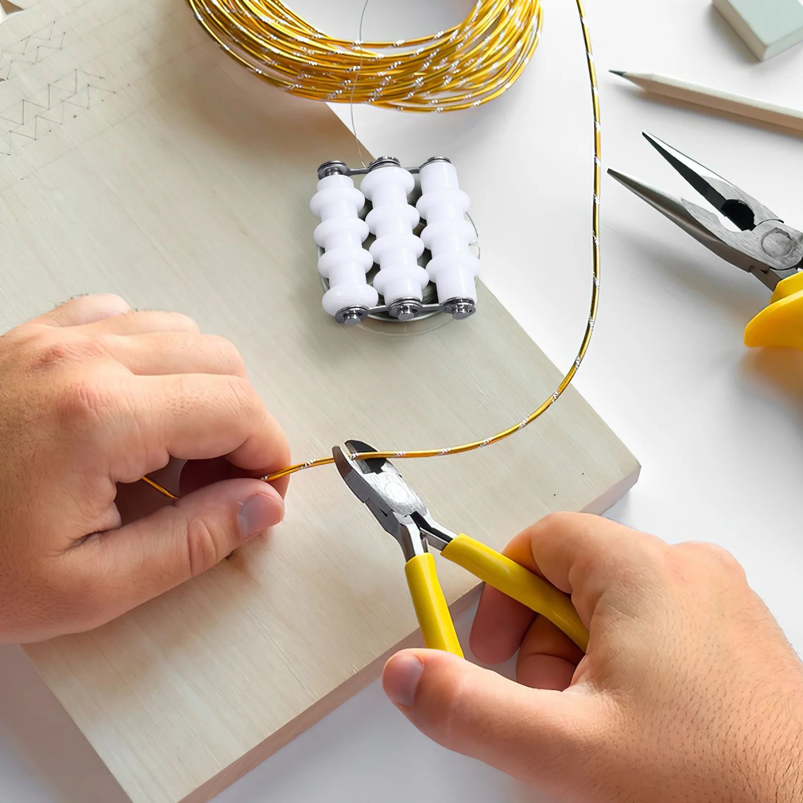 

Wire Straightener for Jewelry Making - Portable Aluminum Tool for DIY Craft Wire Wrapping and Necklace Making Projects