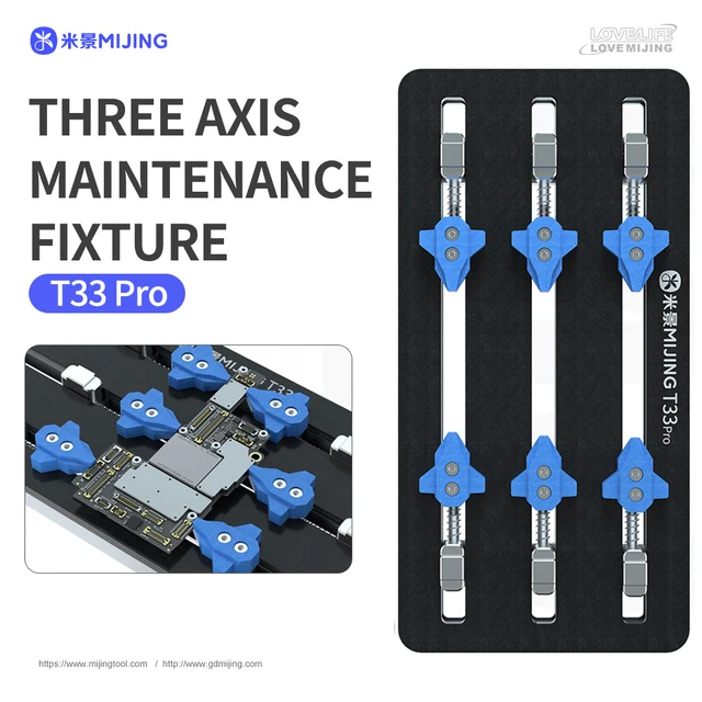 Mijing T33 Pro wielofunkcyjny trójosiowy uchwyt naprawczy do telefonu komórkowego płyta główna komputera PCB IC naprawa narzędzie do mocowania