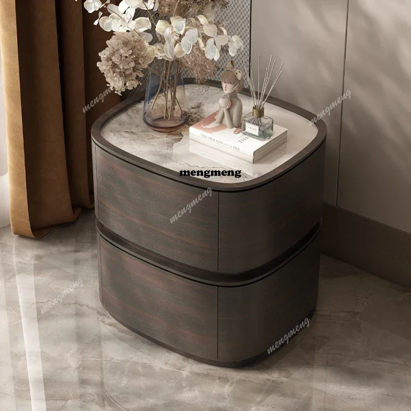 

Storage Drawers Wooden Nightstands Living Room Organiser Space Saving Bedroom Bedside Table LuxuryNordic Mesa De Noche Furniture