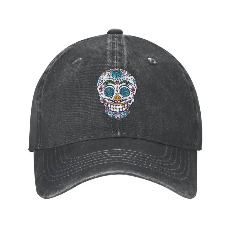 Fashion Unisex Cotton Mexican Sugar Skull Baseball Cap Adult Day of The Dead Adjustable Dad Hat Women Men Outdoor