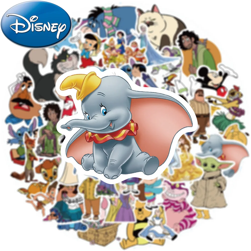 10/30/50/100 Uds Disney dibujos animados mezcla pegatinas de Anime monopatín DIY teléfono equipaje cuaderno lindo Graffiti pegatina calcomanías impermeables