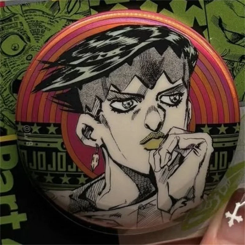 Anime JJBA Diamond Is Unbreakable Kishibe Rohan Cosplay Odznaka Broszka Okrągła Kira Yoshikage Figurka Torba Plecak Przypinka Rekwizyt