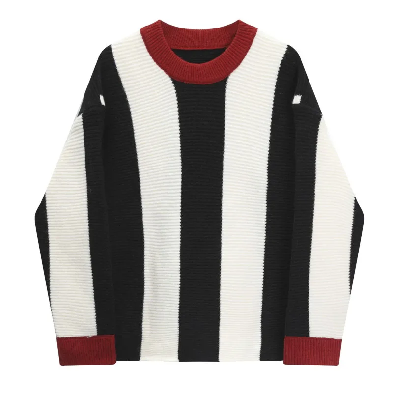 

2023 Autumn Winter Women Fashion Loose Knitted Sweater Pullover Female Vintage Wide Sleeve O Neck Lady Pullovers Tops