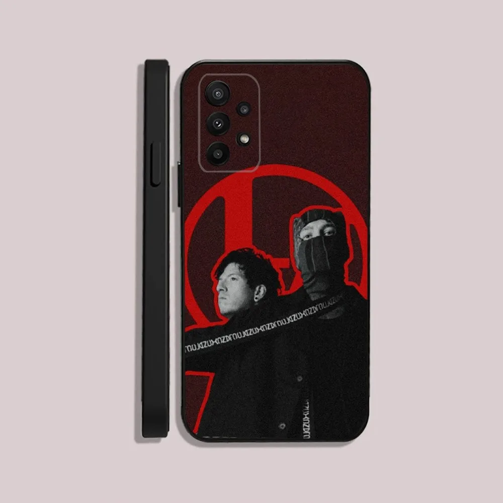 T-Twenty one pilots Phone Case For Samsung S24,23,22,30,21,10,9,Ultra,Plus,Lite,FE,5G Black Soft Case