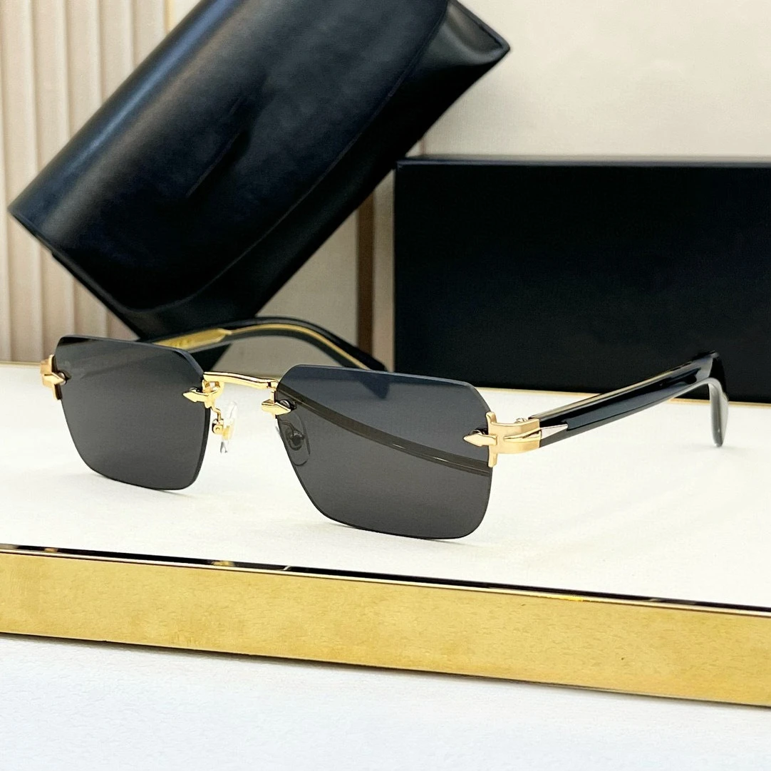 المصمم الأصلي DB7116 نظارات شمسية رجالية جديدة يابانية مطلية بالمعدن بدون إطار نظارات شمسية عصرية للأعمال