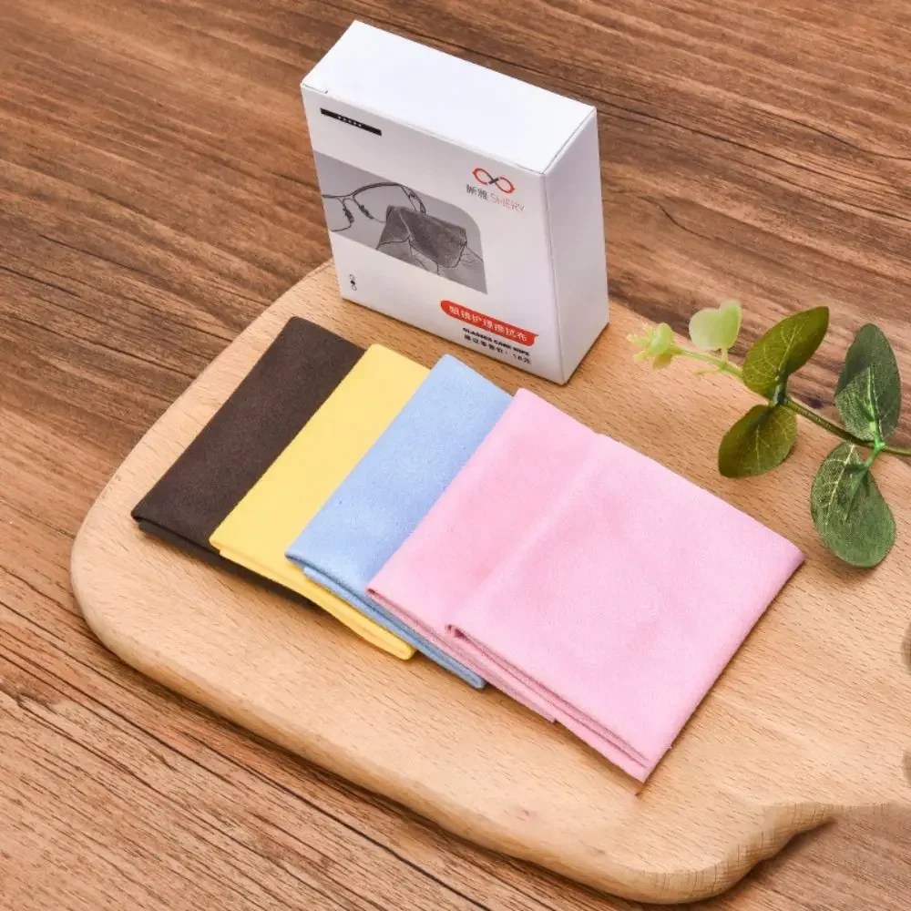 5/10pcs Eyewear Accessories Glasses Cleaner Multi-color Superfine Fiber Microfiber Cleaning Cloth Suede Lens Cloth