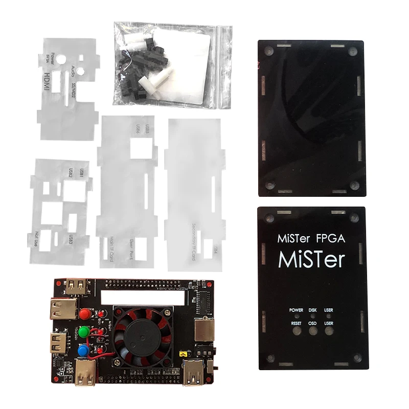 MiSTer FPGA IO Board Retro Video Game Voor QMTECH MiSTer FPGA 6 USB-poorten RTC klokchip Saturn SS video NTSC CVBS, NTSC s-video