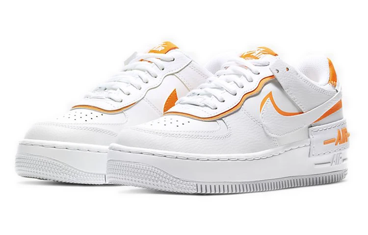 nie jest pomarańczowa damska Nike Air Force 1, Low Shadow White Total Orange