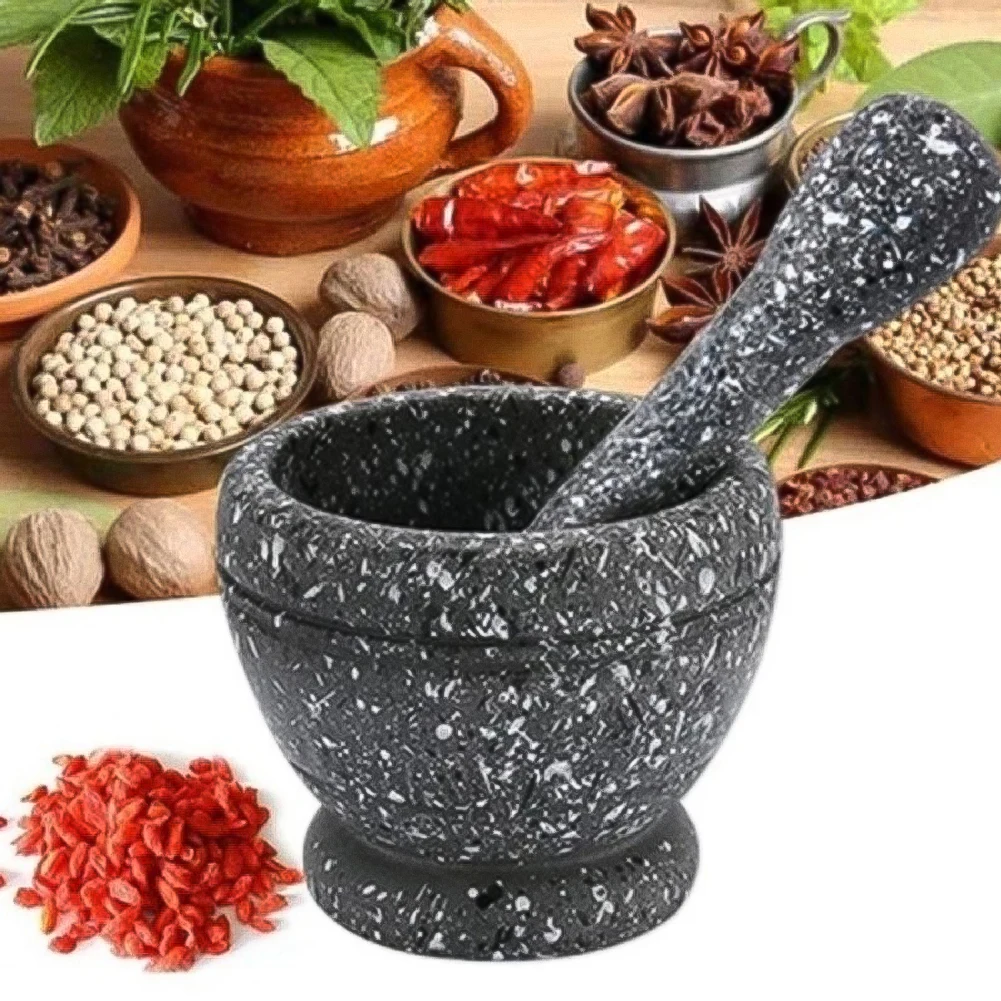 Pounding Garlic Stone Mortar Household Grinder Pressing Garlic Mashed Garlic Mashing Pot Manual Mashing Medicine Pot Jujube