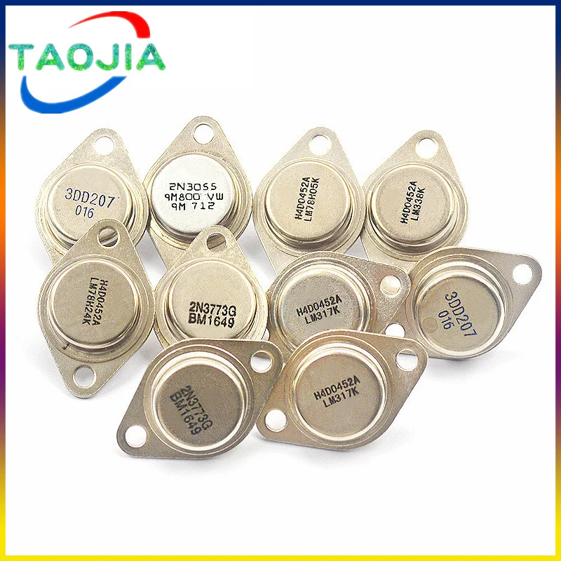 5PCS 2N3055 TO-3 15A 60V Transistor MJ2955 2N3773 BUX98A BUX98 BUX48A BUX48 LM338K LM338 MJ802 LM317K 3DD15 LM78H05K LM78H12K