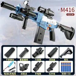 M416 Electric Automatic Assault Rifle Shooting Toy Gun Weapons With Soft Bullet For Kid Adults Children Boy Electric CS Fighting