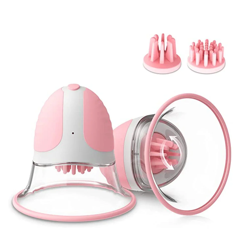 10 Mode Nipple Stimulator For Women Breast Powerful Suction Sucker Rotation Massager Female Cups Masseur Mamelon Adult Sex Toys