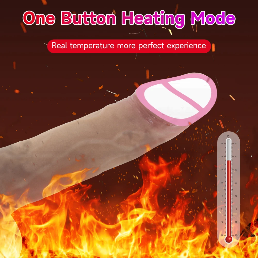 Realistic Dildo Vibrator Remote Control Anal G Spot Vagina Stimulator Heated Telescopic & Vibration & Swing Sex Toys for Women