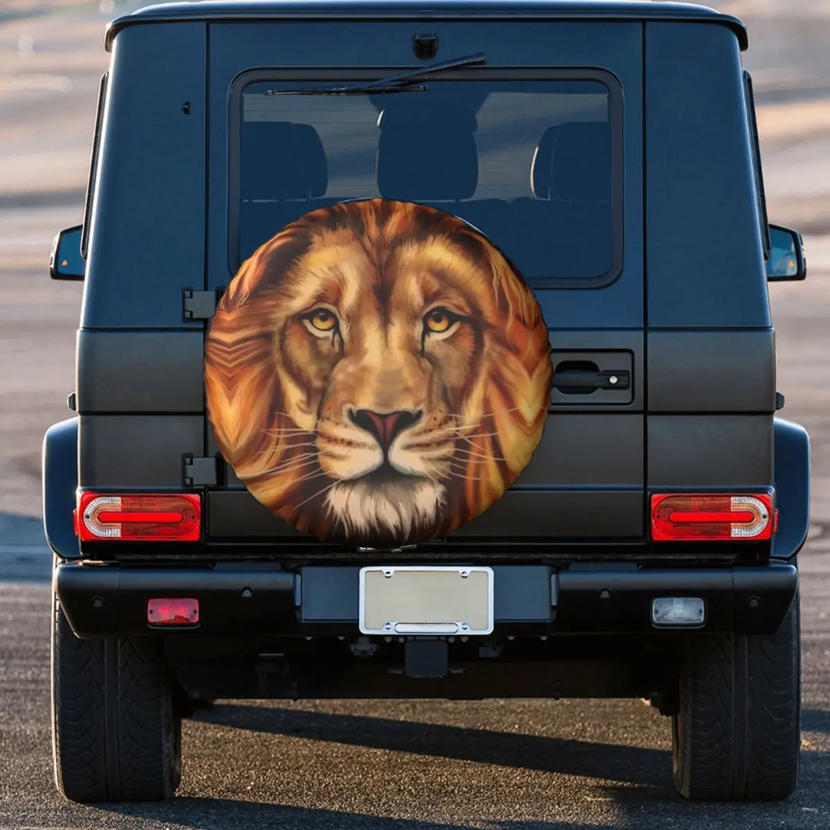 

Lion Face Tire Cover Wheel Protectors Weatherproof Universal for Jeep Trailer RV SUV Truck Camper Travel Trailer