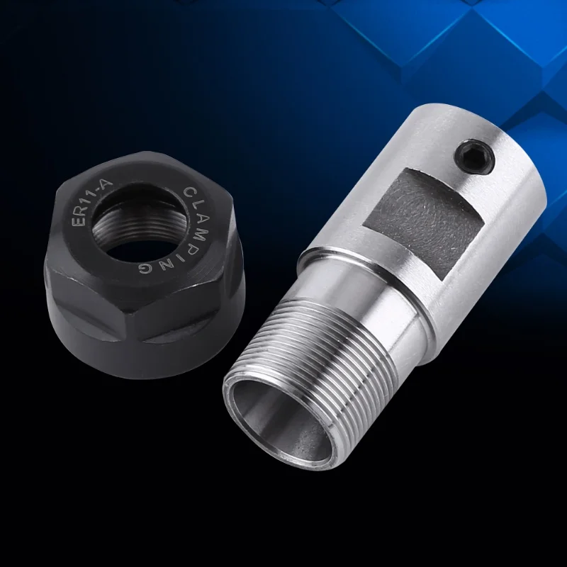 ER11 Collet Chuck Motor Shaft Spindle Extension Rod Inner 8MM For CNC Milling