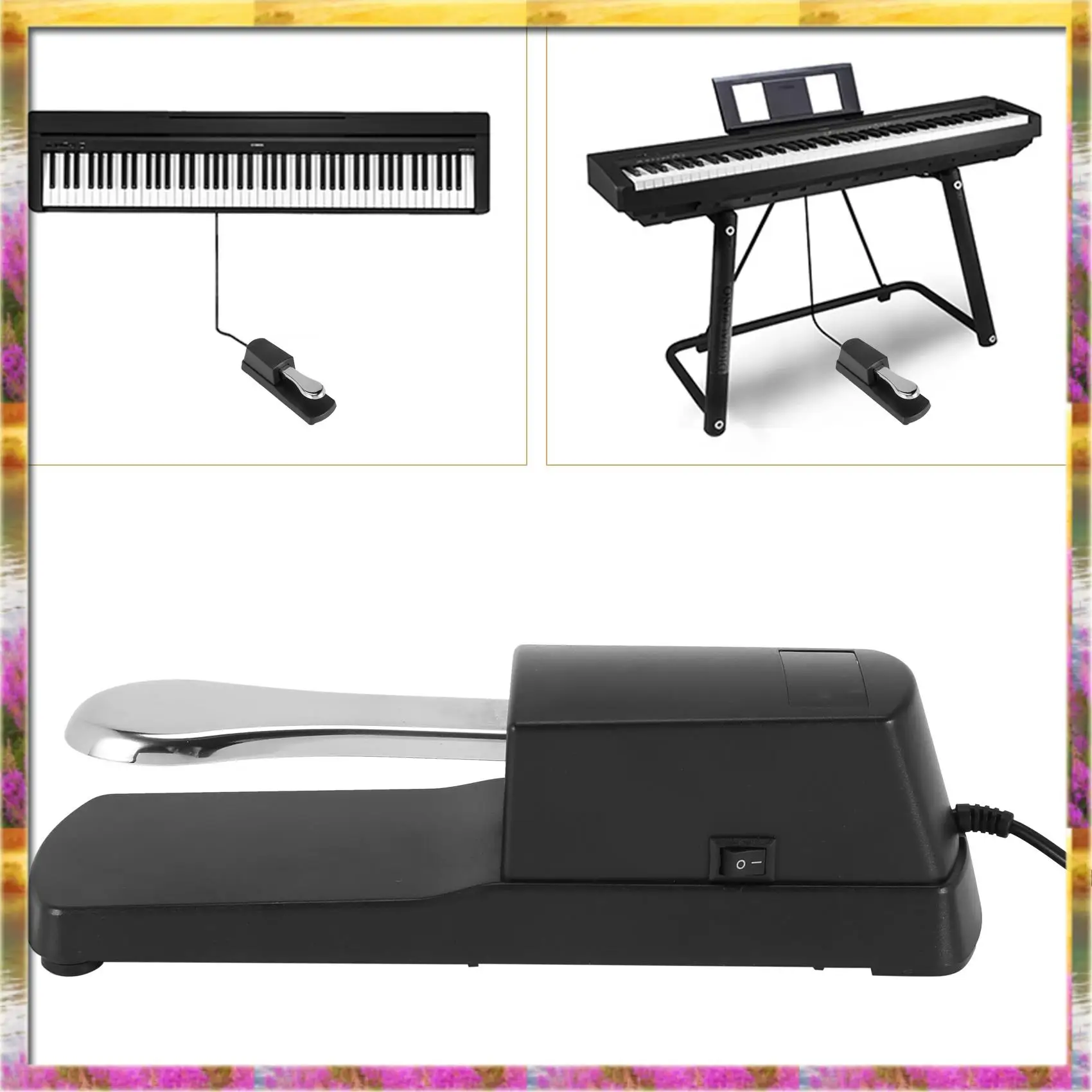 Teclado de Piano con Pedal amortiguador de apoyo mejorado Y30A para Piano eléctrico Yamaha Roland, teclado electrónico, Pedal de Piano electrónico