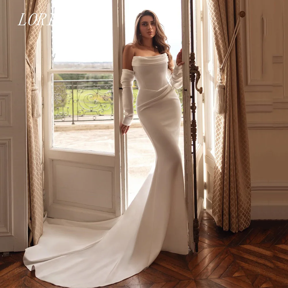 

LORIE Classical Mermaid Wedding Dress Strapless Bridal Dresses Pleat Elegant Wedding Gown Customized 2026