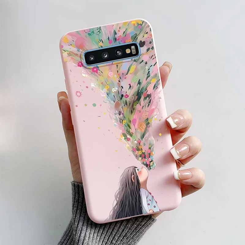Case For Samsung Galaxy S10 S 10 Plus S10E Phone Cover Cute Butterfly Painted Soft TPU Coque For Samsung S10 5G S10+ S10E Funda