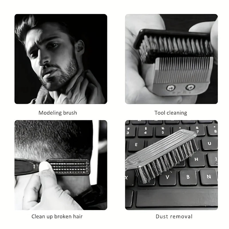 مجموعة فرش إزالة غبار الرقبة لقص الشعر الاحترافي مكونة من 5 قطع، أداة تصفيف الشعر ذات الشعيرات، مقبض ABS، مستلزمات تنظيف نوع الشعر #3