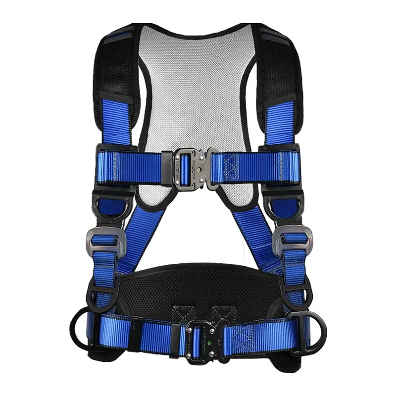 Professional Rock Climbing Harness Set with Dynamic Rope and Carabiners for Outdoor Mountaineering Safety Gear Full Body