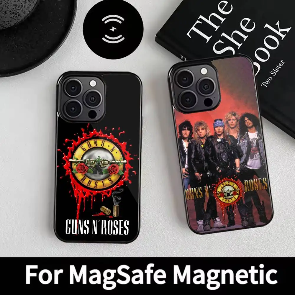 

G-Guns N Roses Band Phone Case For iPhone 17,16,15,14,13,12,Plus,Pro,Max for Magsafe Magnetic Wireless Charging