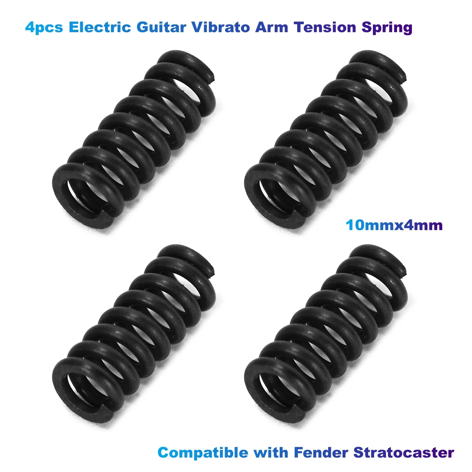 4pcs Electric Guitar Vibrato Arm Tension Spring 10x4mm for Compatible with Fender Stratocaster