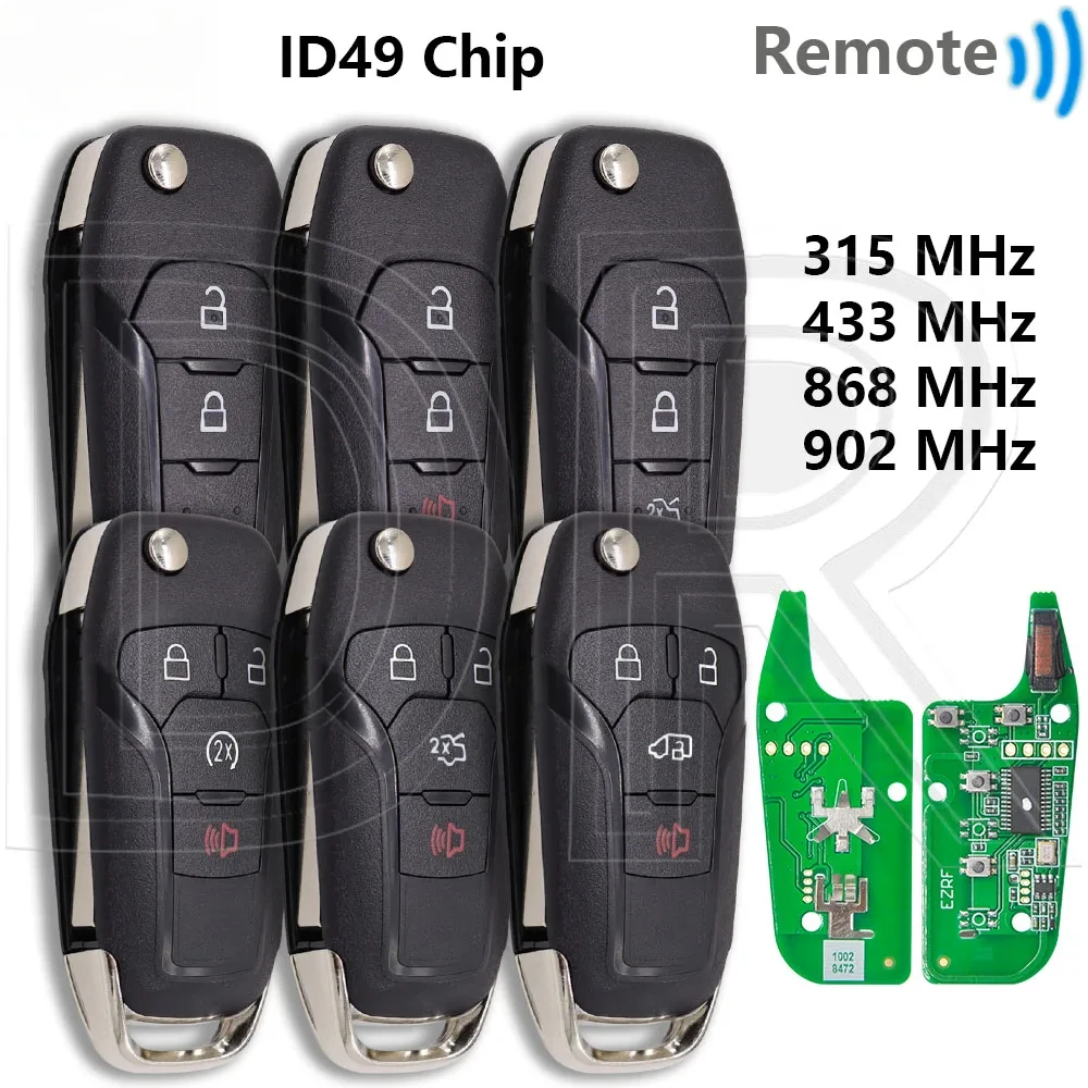 

Отличный чип ID49 315/433/868/902 МГц автомобильный дистанционный ключ для Ford Escort Transit Explorer Fusion Ranger Raptor F150 F250 F350 F450 F550