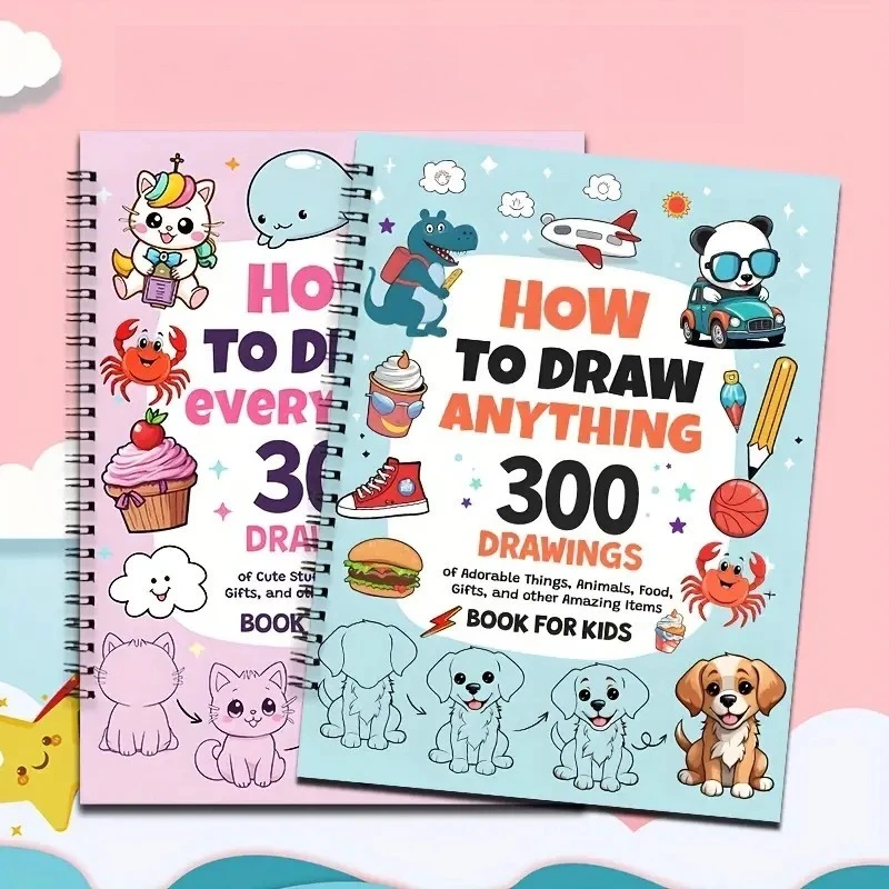 Youth art painting coloring book 300 exquisite things step by step copy album zero-based simple hand-painted tutorial supplies