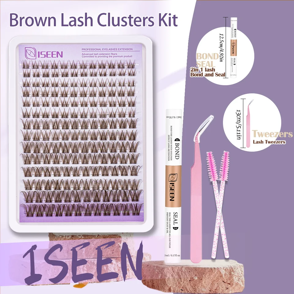 Kit de clusters marrones, fijación fuerte, con pegamento, sellador y pinzas 2