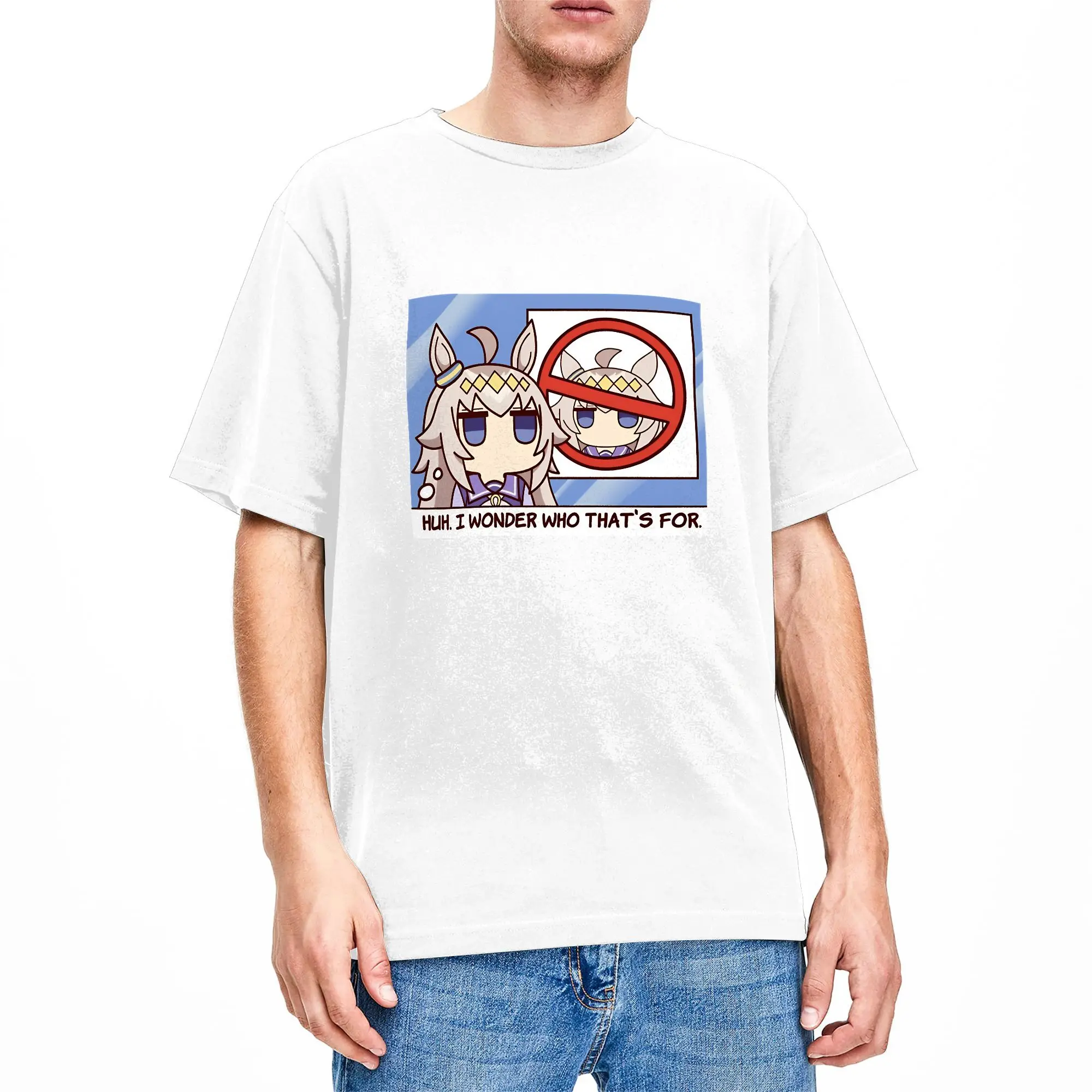 Streetwear T-Shirt Summer Oguri Cap Hip Hop T Shirts Uma Musume Cotton Tshirt for Men Y2K Casual Short Sleeve Top Tees