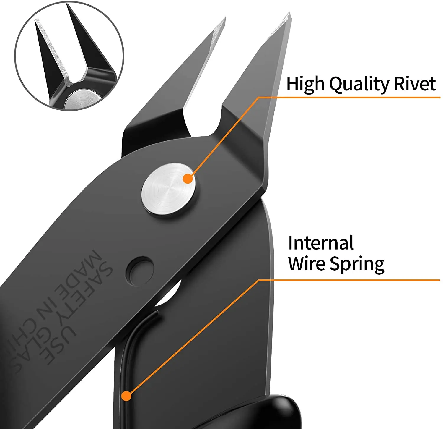 Binoax 5 Inch Wire Cutters Set Precision Sharp Side Cutter Diagonal Pliers Nippers