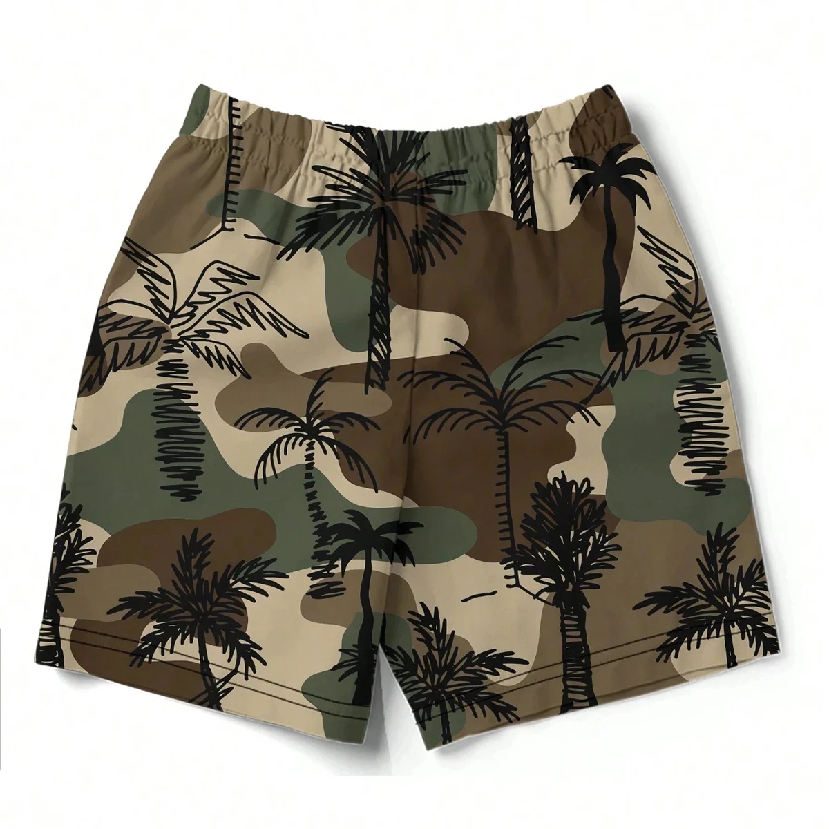 Tactische 3D Camo-zwemshorts - Zomerstrandsurfshorts voor heren in Hawaïaanse stijl met ademende, sneldrogende functie