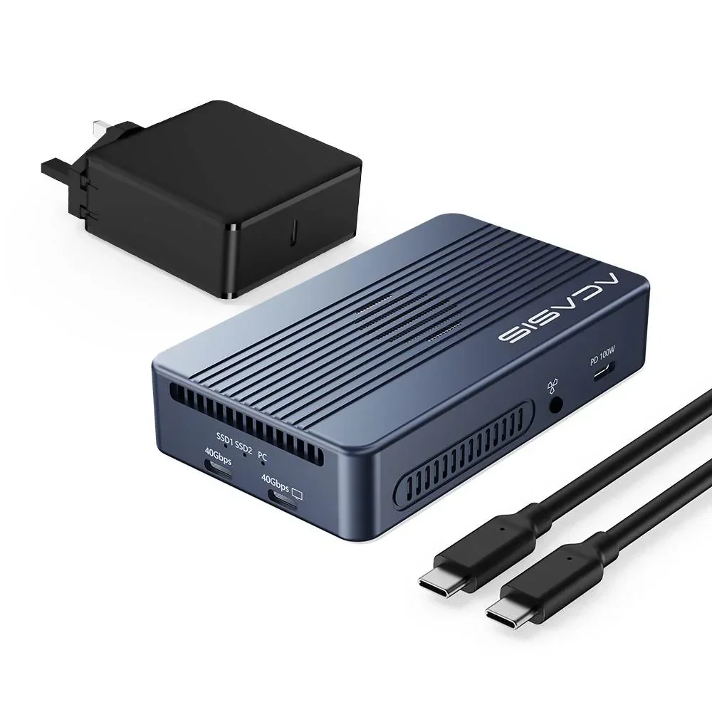 ACASIS 40Gbps Thunderbolt 4 NVMe SSD Enclosure Dual Bay