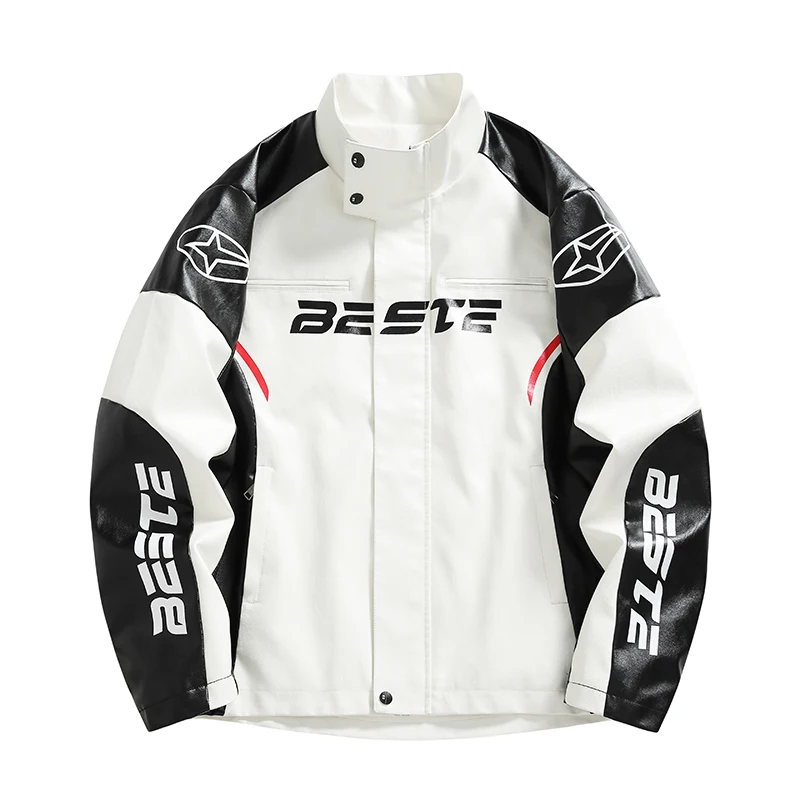 

Jackets New Hip Hop Skull Embroidery Harajuku Fashion Pu Leather Men Jacket Long Sleeve Zipper Jacket Coat Streetwear