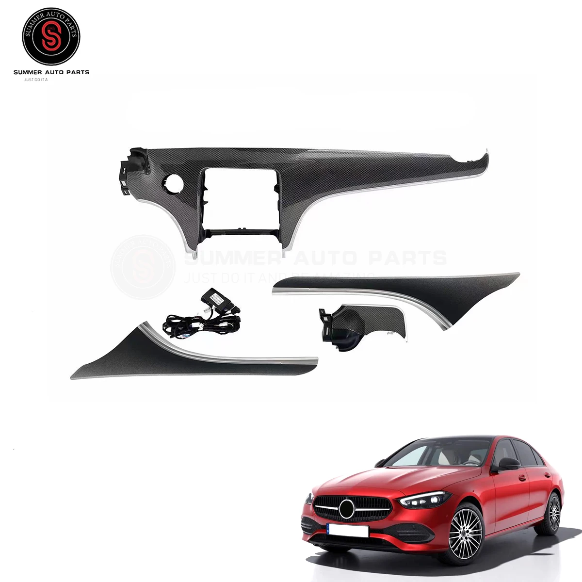 

Hot Selling Car parts interior accessories dynamic ambient light plate Ambient Light kit For Mercedes c class W206