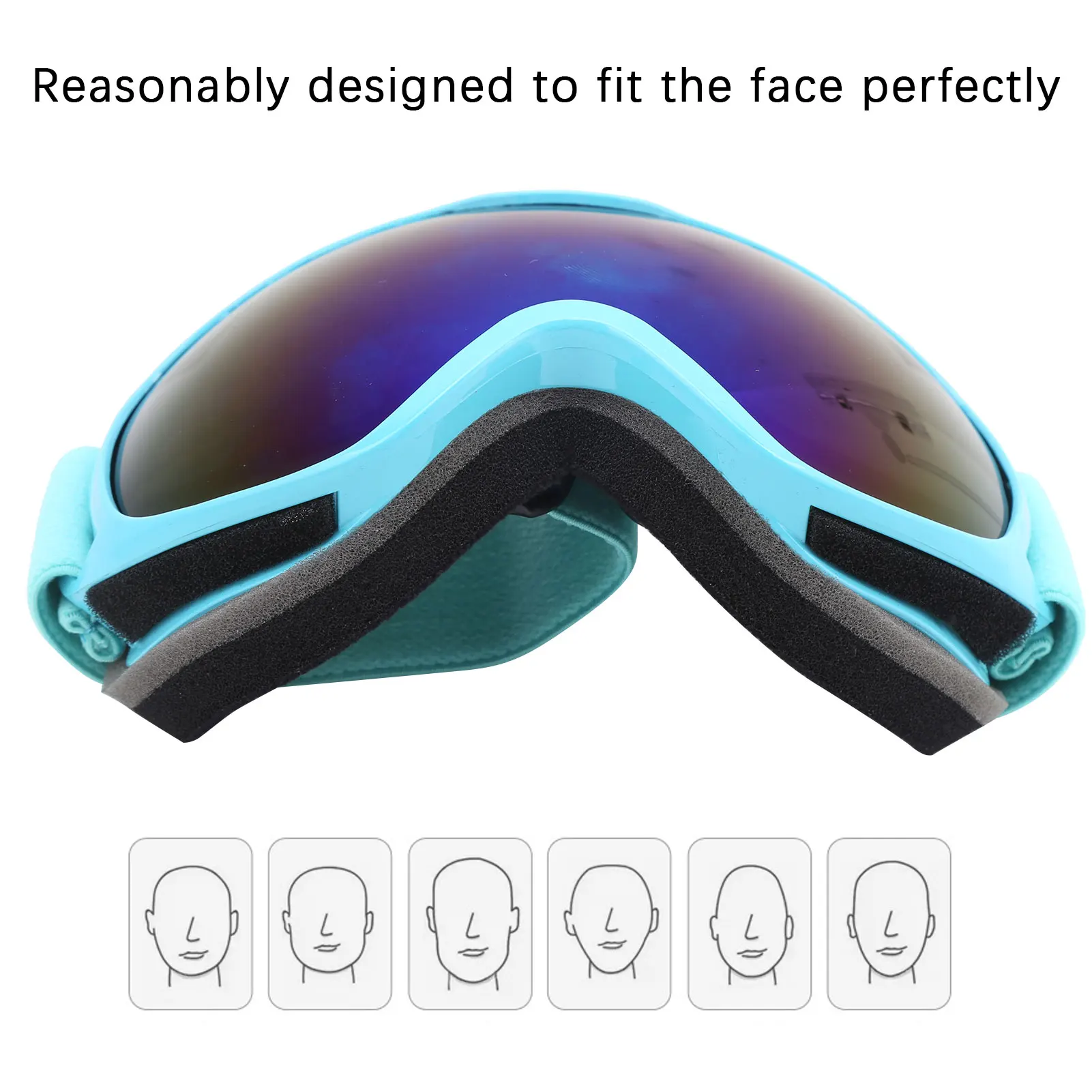 نظارات التزلج المضادة للضباب والرياح طبقة مزدوجة PC عدسة تسلق الثلوج نظارات رياضية للأطفال نظارات رياضية الثلج #1