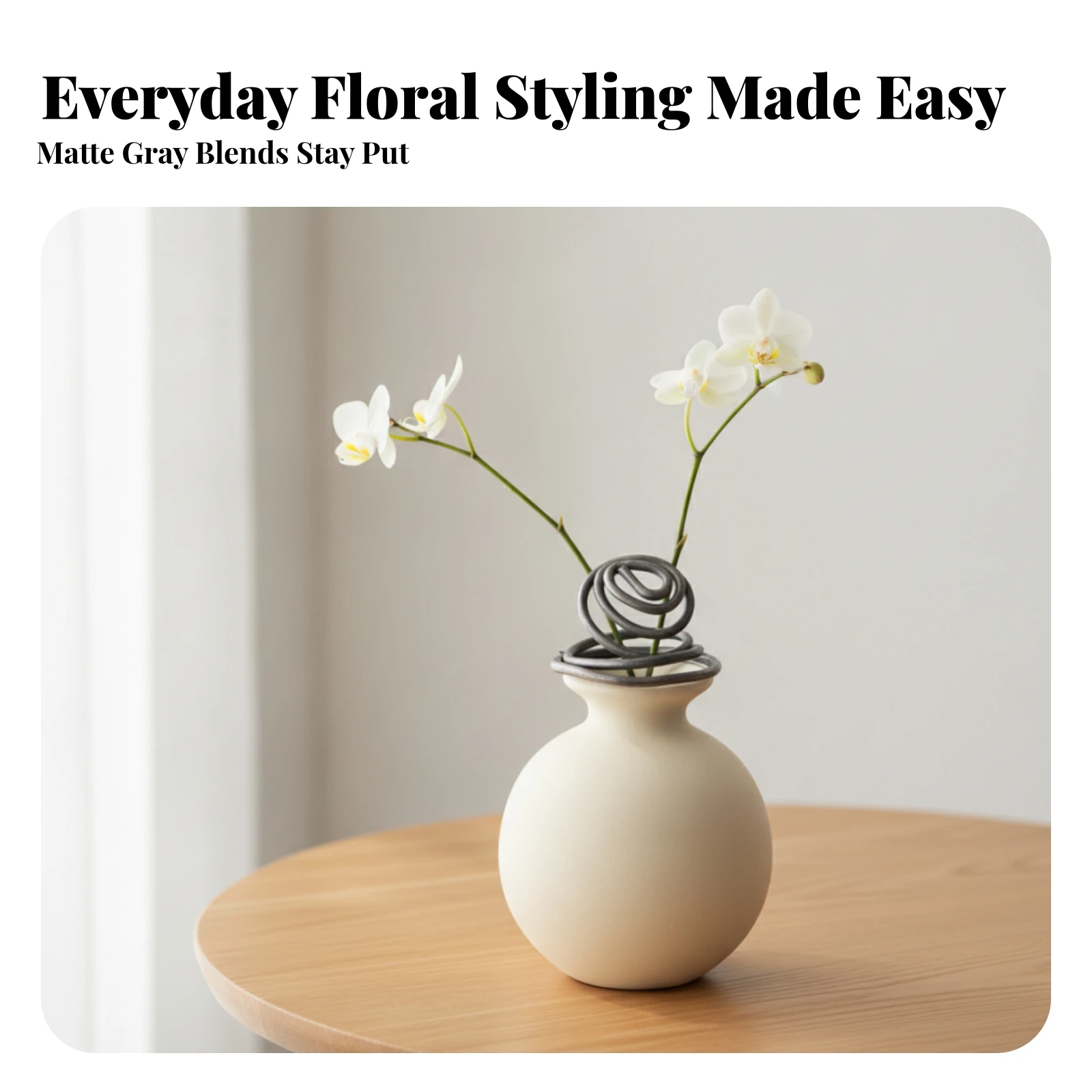 Spiral Flower Stem Holder Shapeable Coiled Metal Flower Holder Long-Lasting Sturdy for Florists