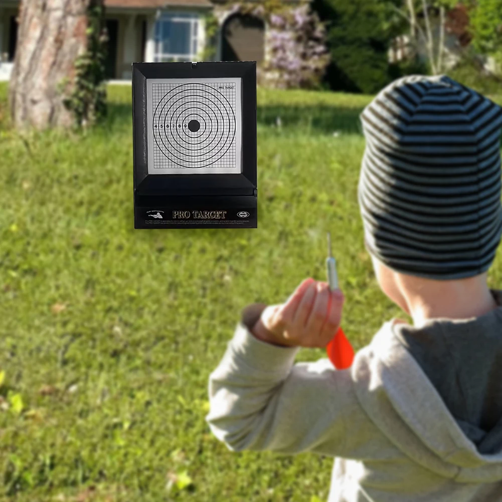 Airsoft Targets with 10pcs Paper Target Shooting Targets Portable Gun Targets Pellet Trap for Backyard Shooting Practice