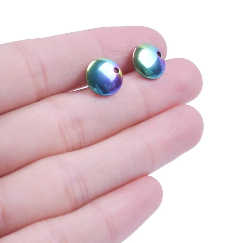 10pcs/5pair No Fade Rainbow Color Earrings Studs Clasps Hooks Fittings DIY Jewelry Making Drop earrings Accessories Wholesale