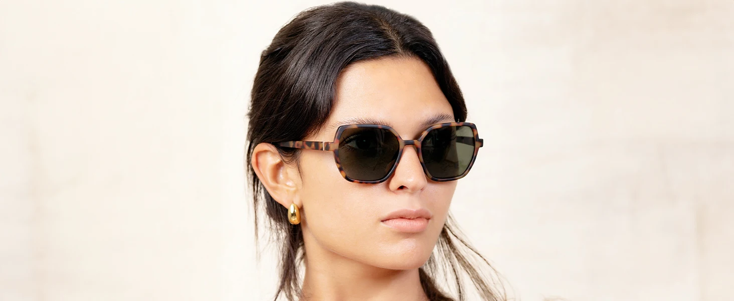 ZENOTTIC (M-Größe) Sechseckige Damen-Sonnenbrille für kleine Gesichter, polarisiert, UV400-Schutz, modische, trendige Sonnenbrille – Detail 4