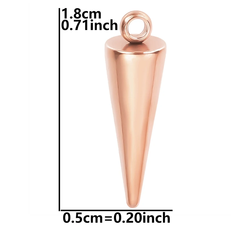 NONE Verschiedene 20 Stück Edelstahl Charms Spike Kegel Anhänger Ohrringe Halskette Armbänder Baumeln Zubehör DIY für die Schmuckherstellung 3