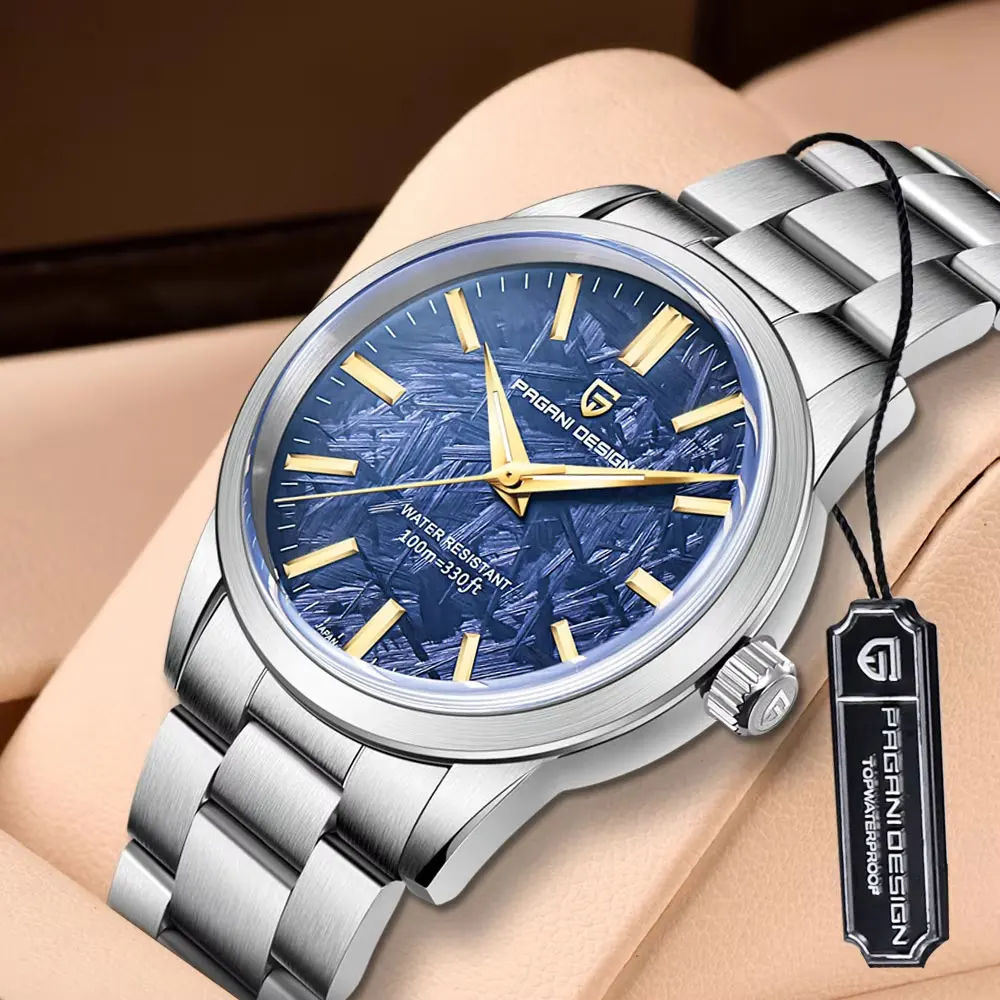 PAGANI تصميم العلامة التجارية الأعلى VH31 ساعات كوارتز 40 مللي متر ساعة يد رجالي الياقوت الزجاج 100 متر مقاوم للماء ساعة الرجال هدية 2025 Reloj Hombre